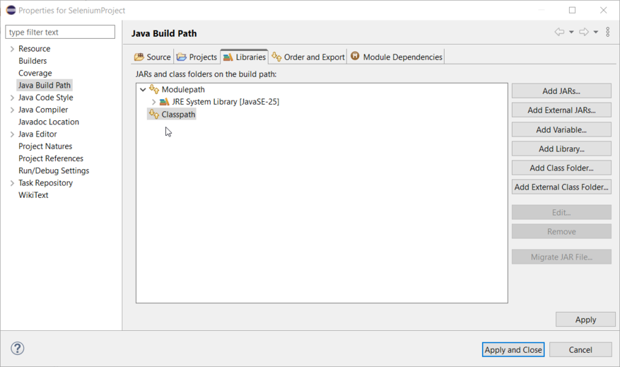 adding libraries