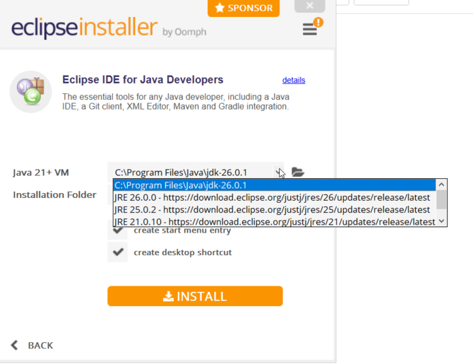 eclipse java selction 1