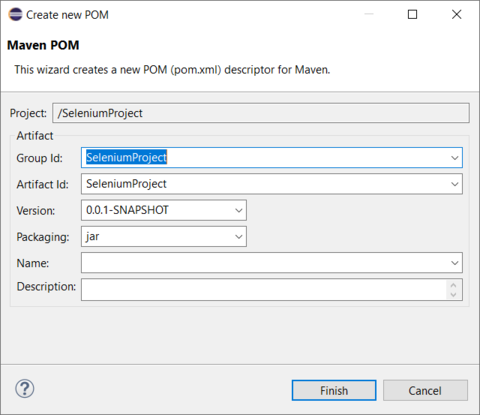 maven proj creation