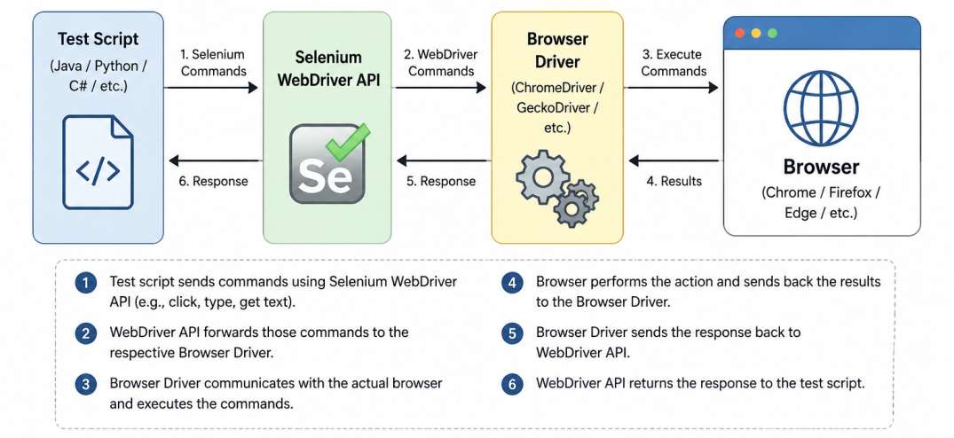 webdriver browser interaction